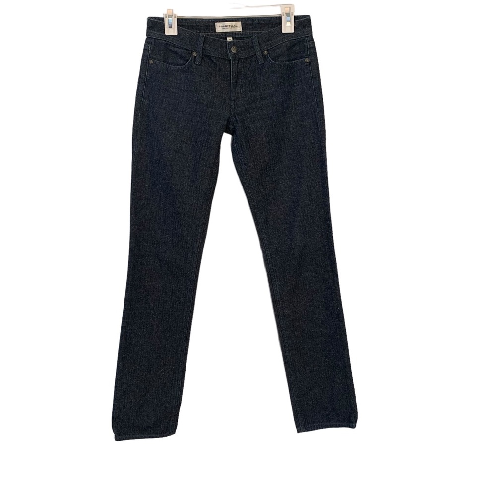 Habitual Indigo Tweed Denim Straight Leg Jeans Size 26